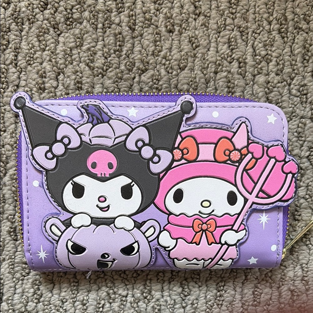Kuromi and My Melody Halloween wallet